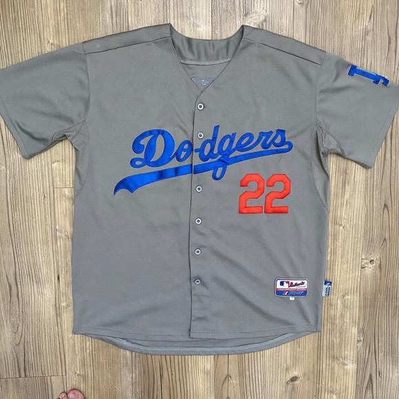 Authentic Majestic Cool Base MLB Los Angeles Dodgers Clayton Kershaw Jersey Read - Picture 1 of 8